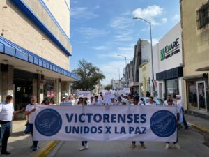 Ciudad Victoria se moviliza: decenas de personas exigen paz y seguridad en Tamaulipas
