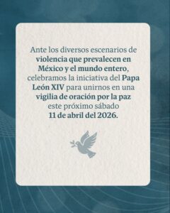 DNP y aliados convocan a vigilia de oración por la paz el próximo sábado 11 de abril